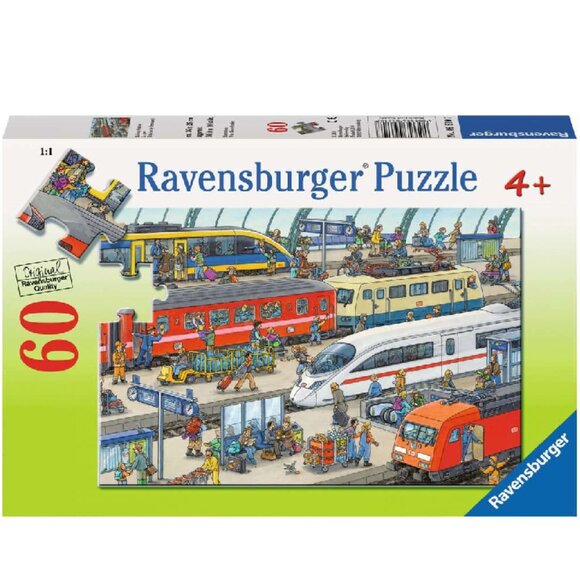 New sealed Ravensburger- 60 Piece Puzzle - Railway Station - Picture 1 of 16